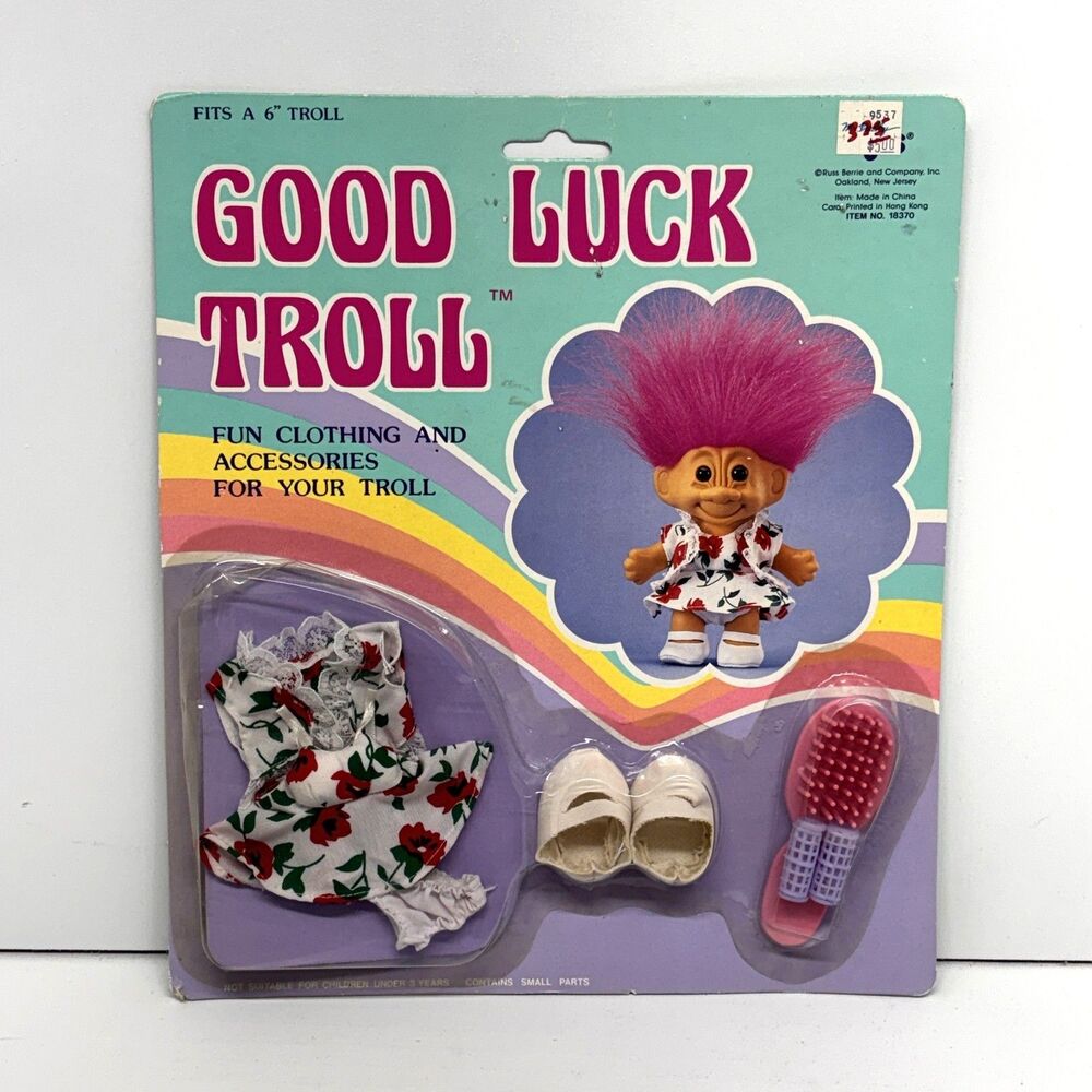 Vintage 1992 Russ Good Luck Troll Fun Clothing & Accessories # 18370 - New